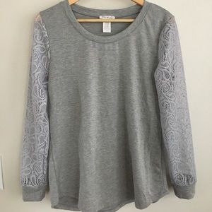 Super flattering lace sweater